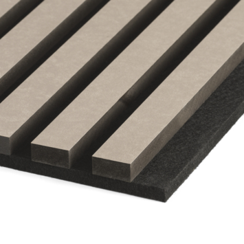 Kleurstaal lattenwand taupe 20 x 30 cm