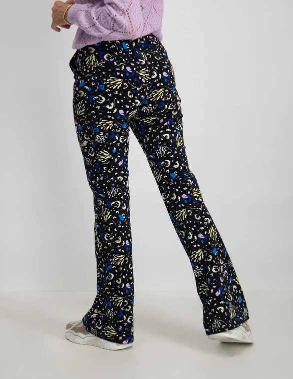 Tramontana Broek Abstracte bloemenprint Q07-09-101