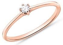 14 karaat roségouden Diamanten verlovingsring
