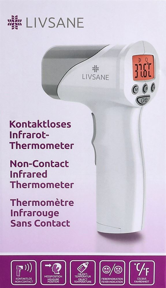 LIVSANE Kontaktloses Infrarot-Thermomet<br>1 Stück