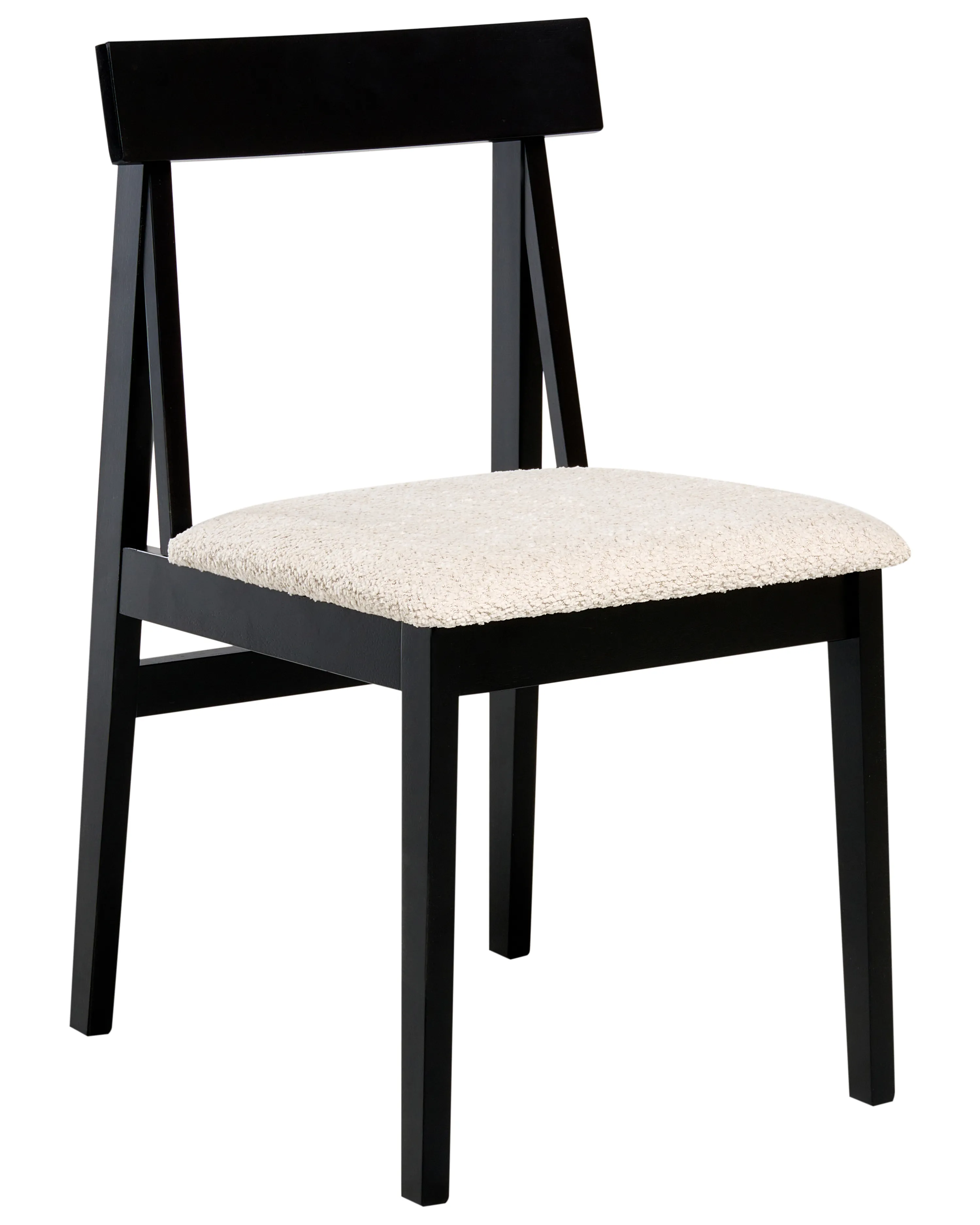 Set van 2 eetkamerstoelen ISLE Hout Zwart/beige