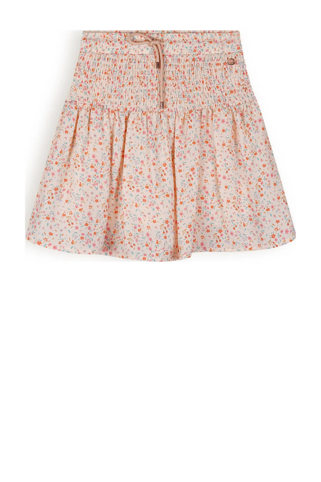 NONO gebloemde rok Nami ivoor/roze/lichtblauw