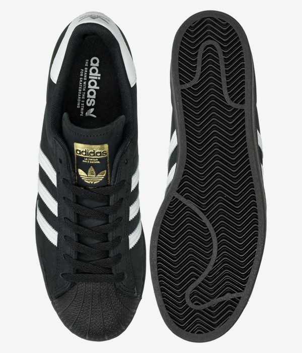 adidas Skateboarding Superstar Schuh (core black white gold mint)