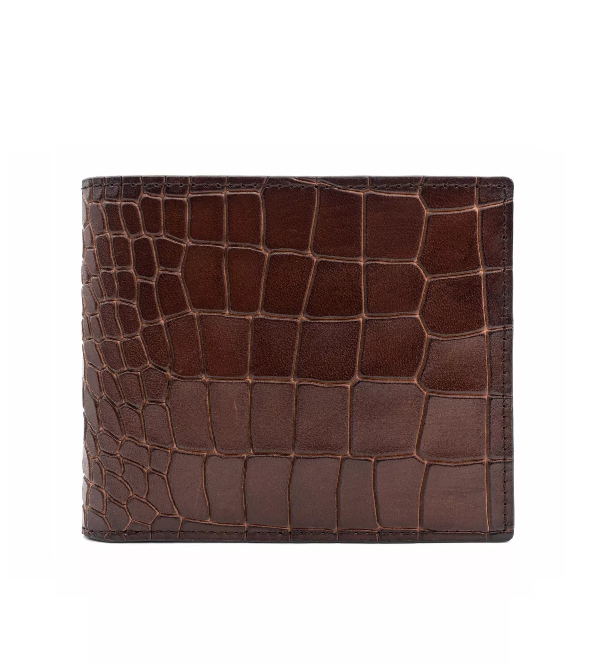 Portefeuille Croco Marron