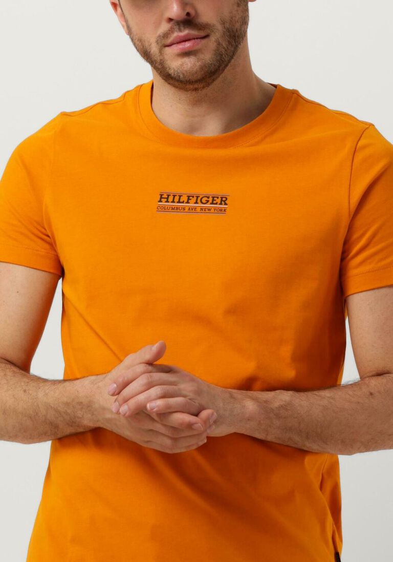 TOMMY HILFIGER oranje tommy hilfiger t-shirt small hilfiger tee