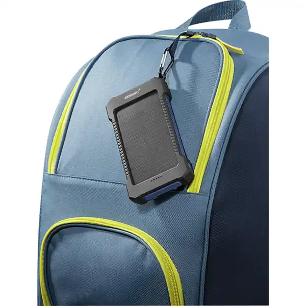Solar Powerbank schwarz / blau