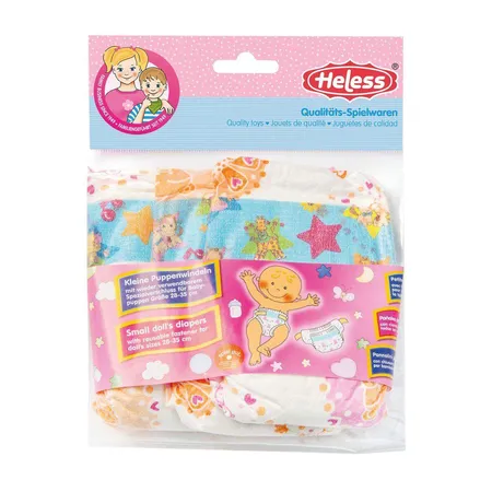 Heless Puppenwindeln, klein, 3 Stück, Gr. 28-35 cm