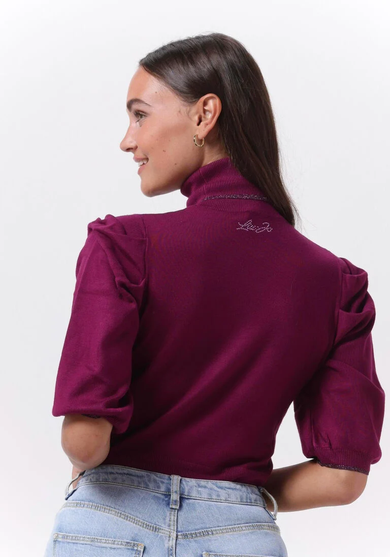 LIU JO paarse liu jo coltrui ecs maglia ciusa m/c glam