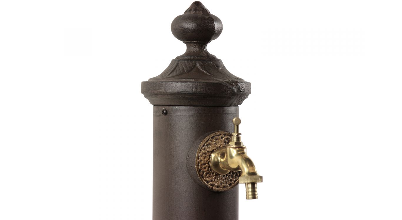 Fontaine de jardin métal marron 21x18.5x83cm