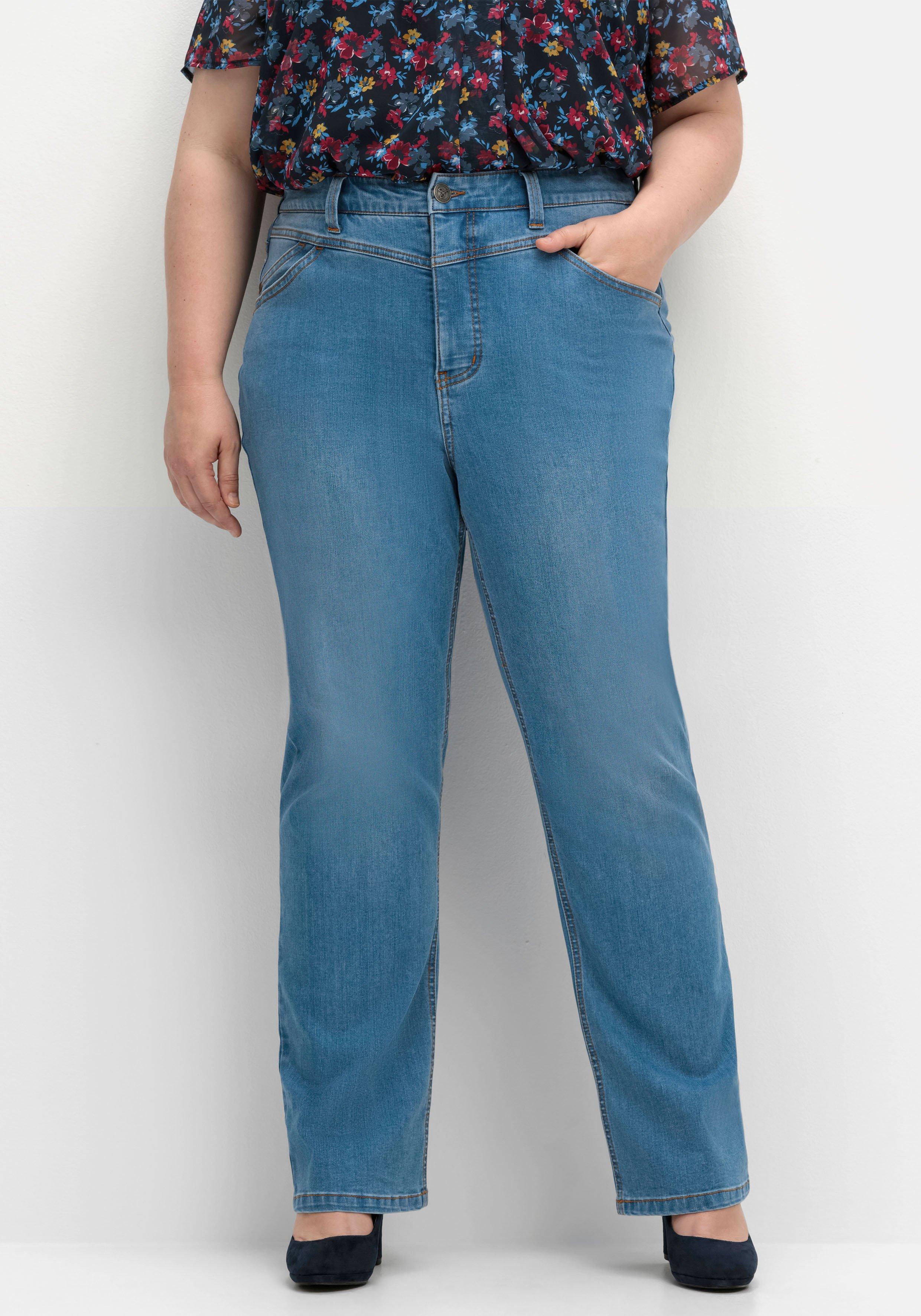 Gerade Jeans mit Shaping-Einsatz