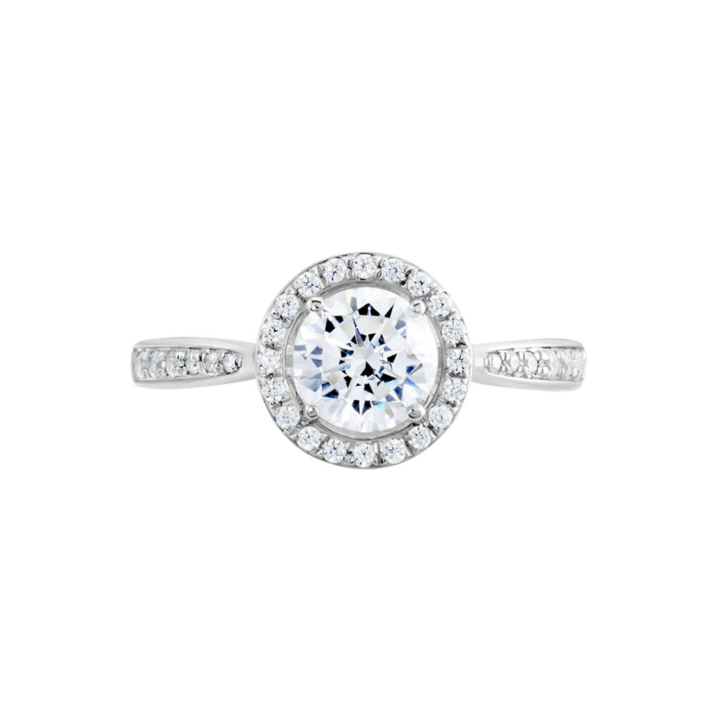 Bague Or Blanc Pelagius Oxyde De Zirconium
