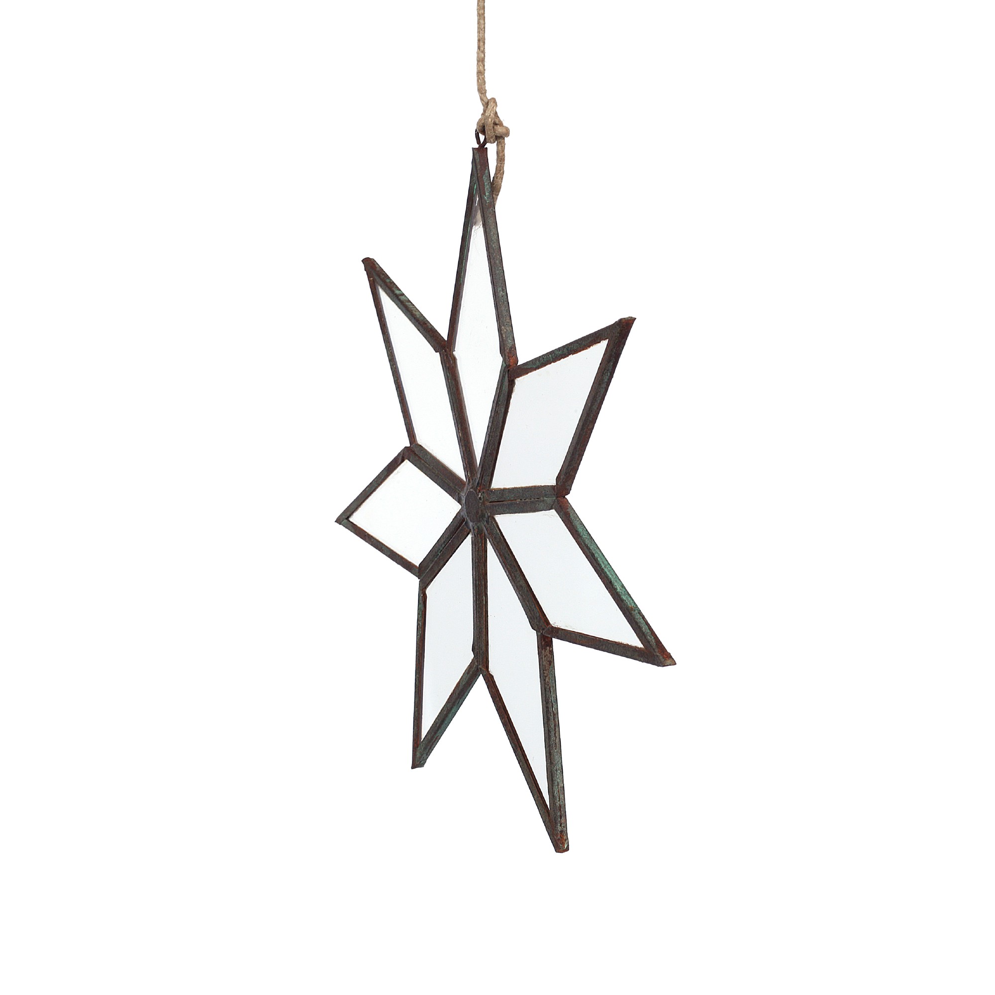 Ornament 'Stern', Metall und Glas, Ø 14,5 cm von fischer's lagerhaus