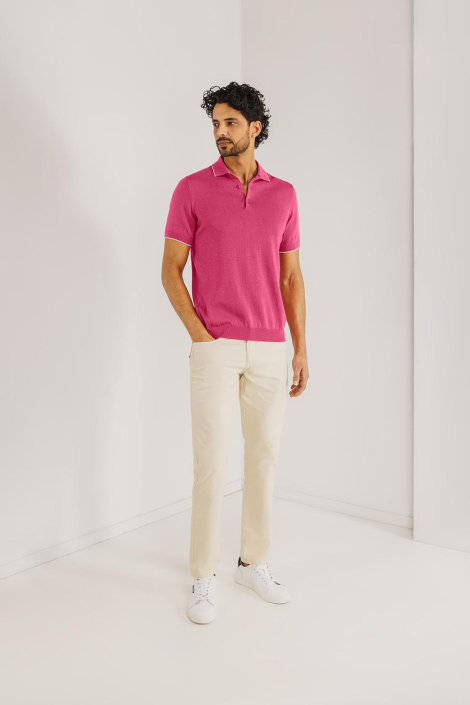 State of Art roze heren polo