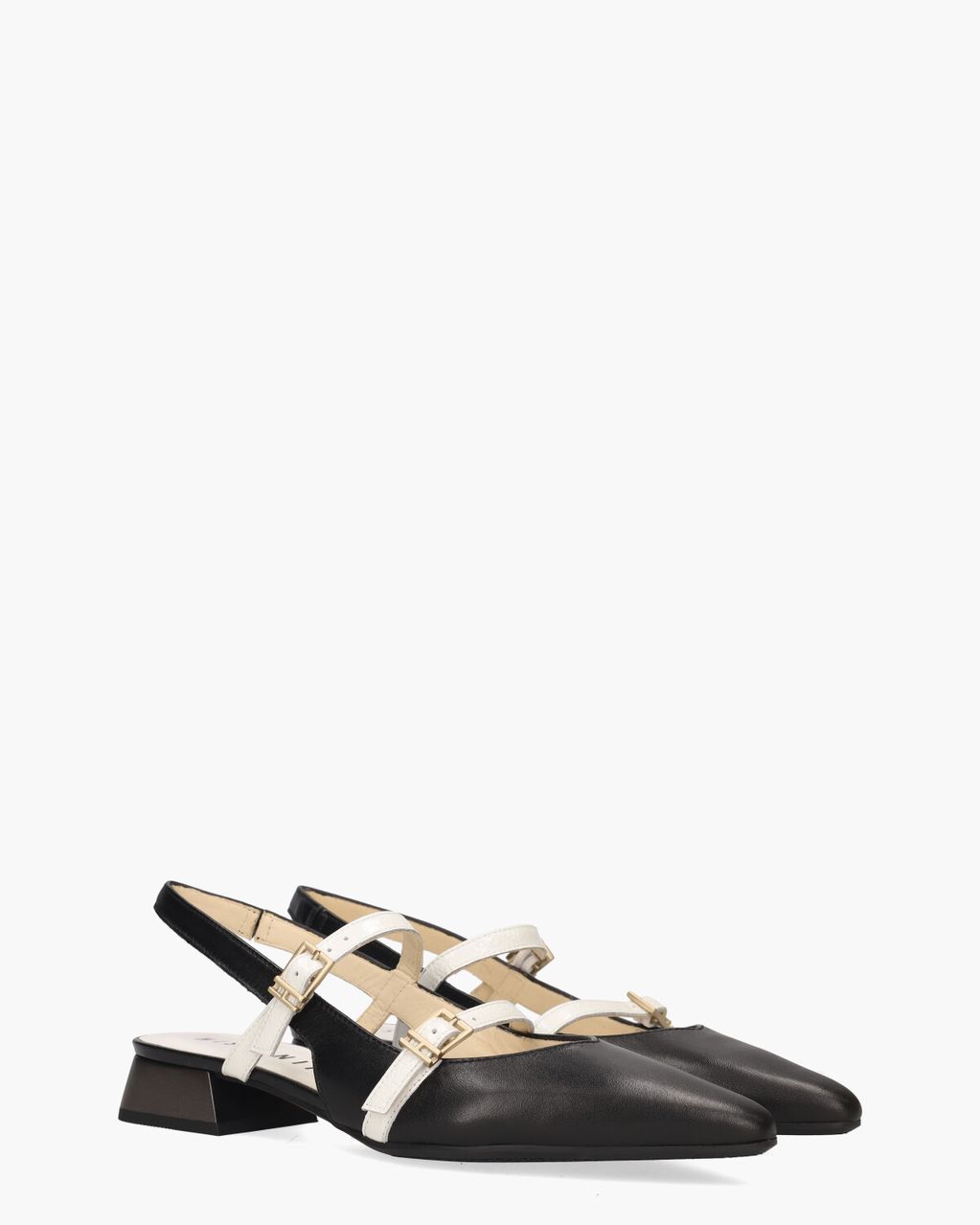 Hispanitas HV253922 Zwart/Wit Dames Slingbackloafers