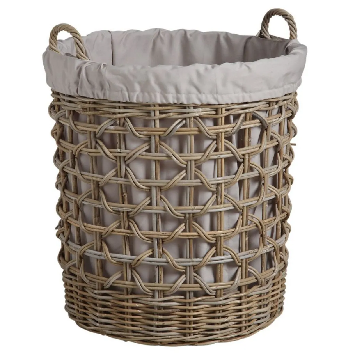 Aubry Gaspard Panier à linge en poelet gris (Lot de 2)
