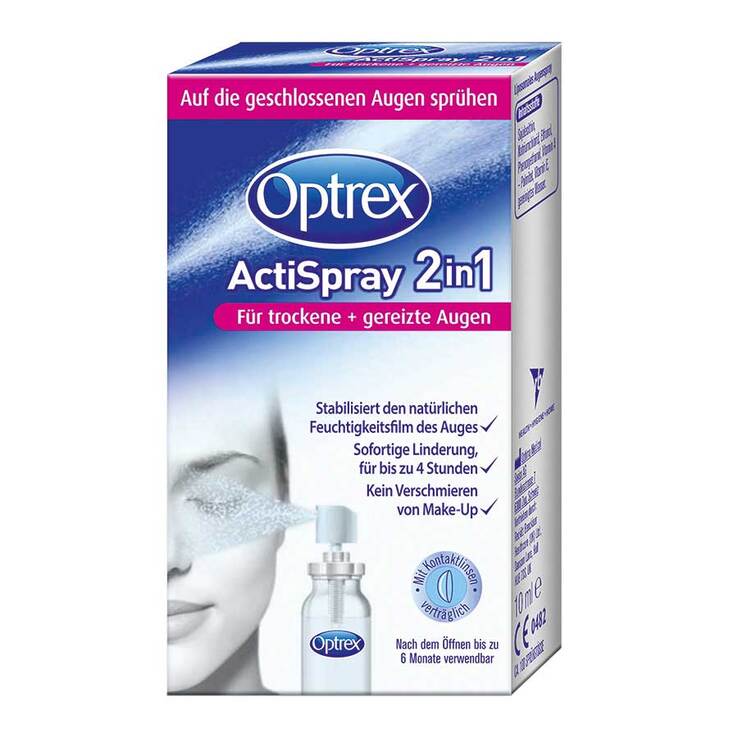 Optrex Actispray 2in1 für trockene + gereizte Augen, 10 ml