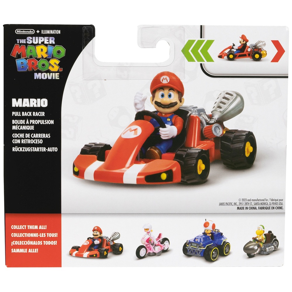 Nintendo Super Mario Movie Kart Racer mit Mario-Figur