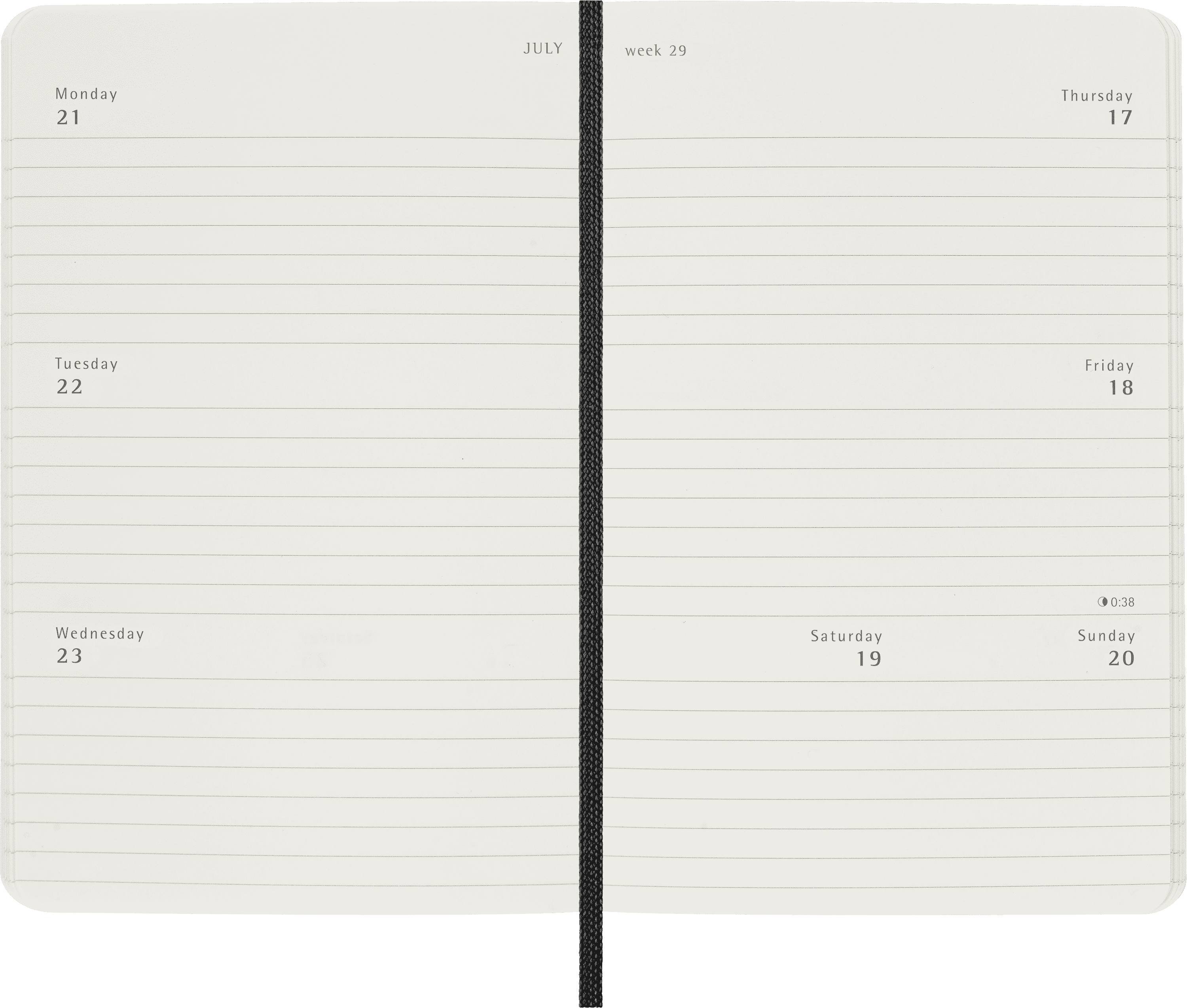 Classic Planner 2025 Pocket Weekly horizontal, soft cover, 12 months