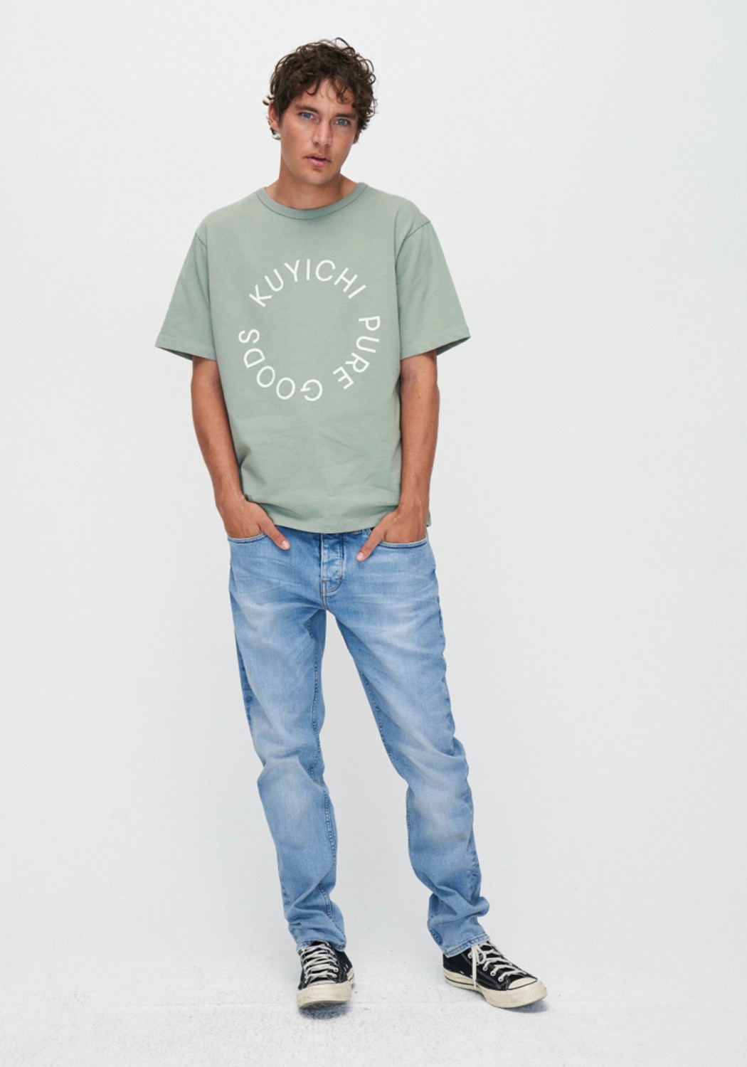 Kuyichi Herren-Jeans Jim Regular Slim Bright Blue