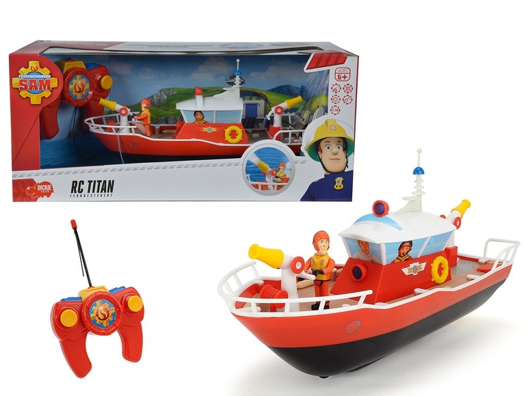 Bestuurbare brandweerman Sam boot RC Titan