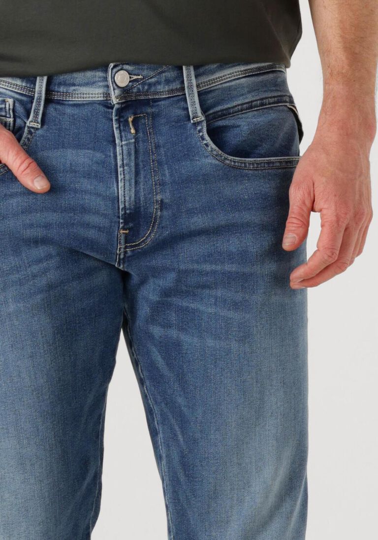 blauwe replay straight leg jeans anbass