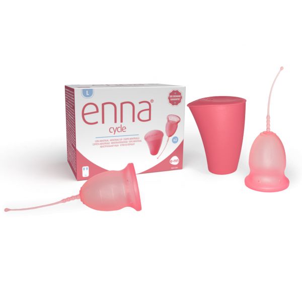 Enna Cycle Copo Menstrual Tamanho L   Caixa Esterilizadora