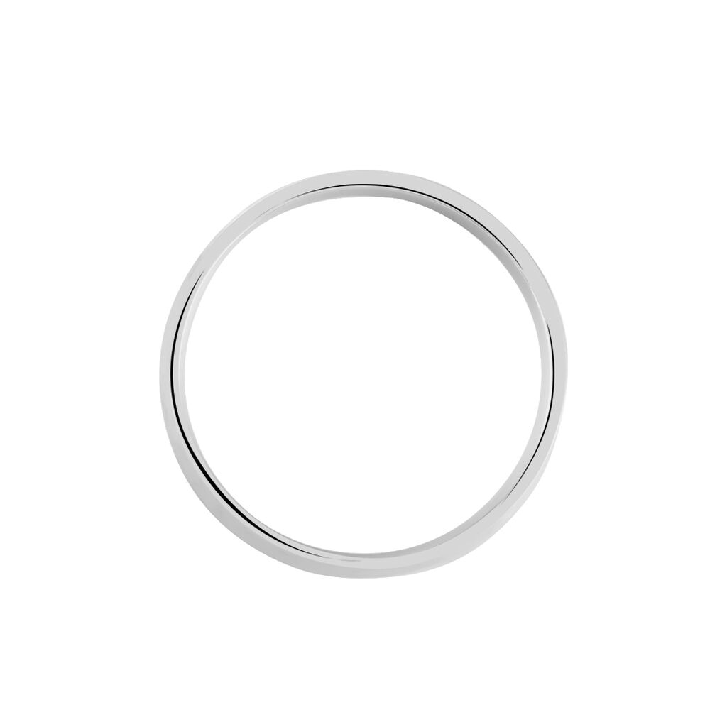 Alliance Anne-esther Ruban Plat Argent Blanc