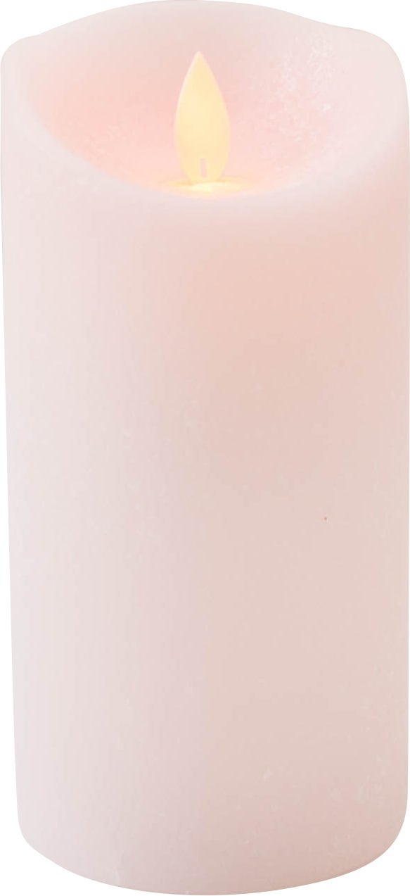 Anna's Collection LED stompkaars Rustiek roze D 7,5 H 15 cm