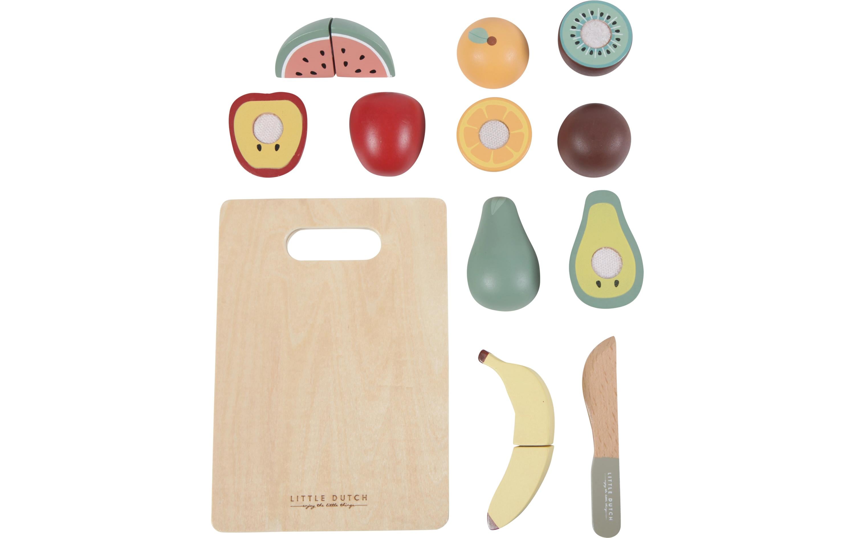 Spiel-Lebensmittel Obst zum schneidenLebensmittel-Spielset aus Holz