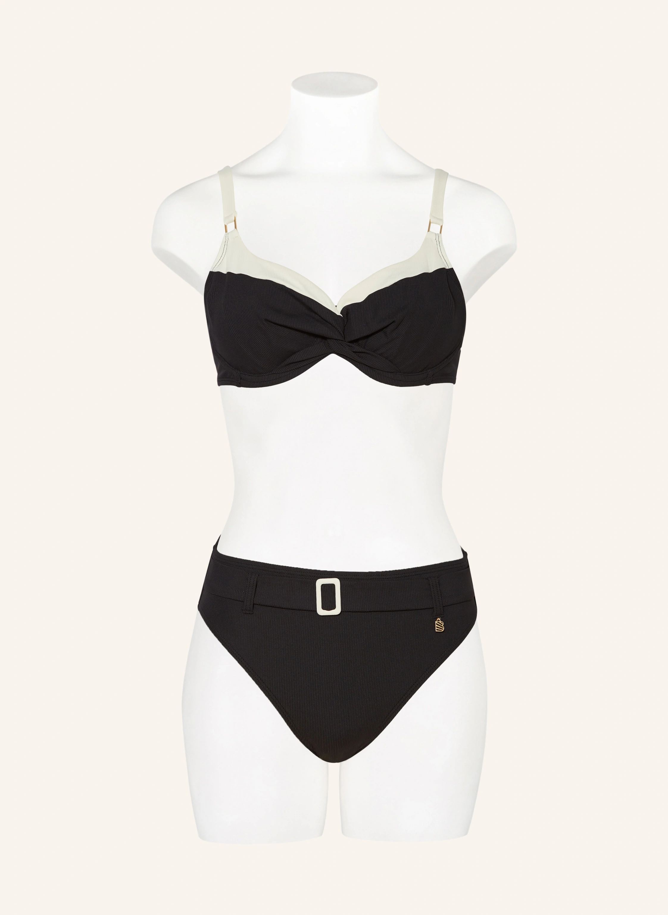 BEACHLIFE Bügel-Bikini-Top VANILLA & BLACK