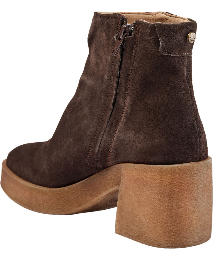 Cashott CASEMILY Zip Boot Suede Coffee