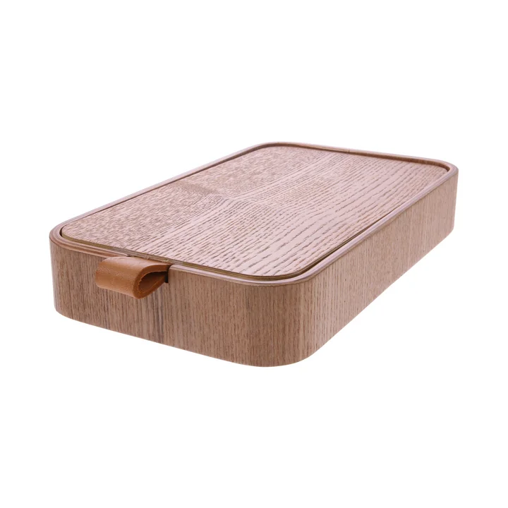 HKliving - Willow Kosmetikbox mit Spiegel, Esche