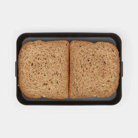 Make & Take Lunchbox, plat, kunststof - Dark Grey