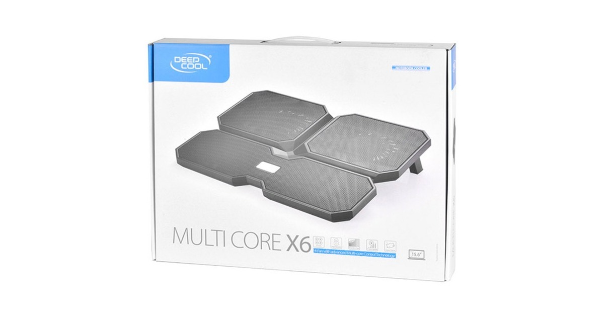 DeepCoolMULTI CORE X6 laptopkoeler  (Zwart, 2x USB 2.0)