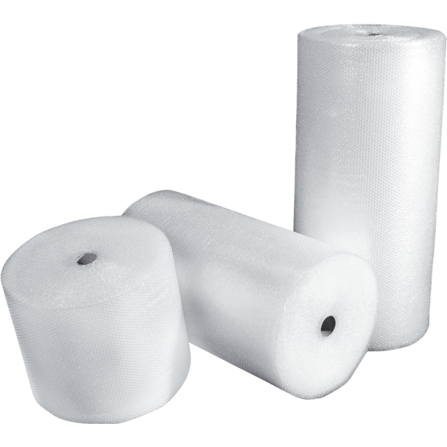 Folie, luchtkussenfolie, LDPE, 120cm, 150m, 80my, 4mm, transparant