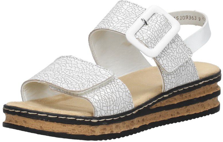 Rieker Sandalen Plat wit