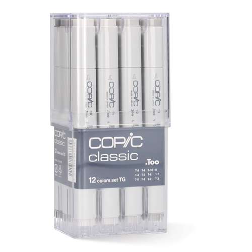 COPIC® classic Marker 12er Set TG Toner Gray