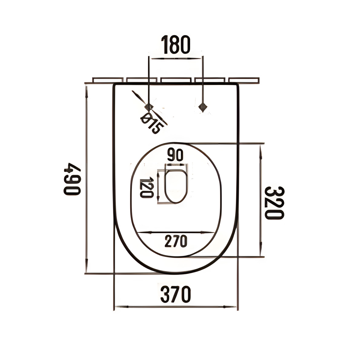 Eastbrook Vienne hangend toilet wit glans