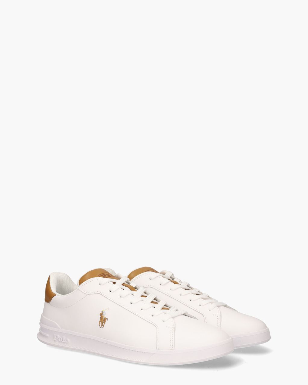 Polo Ralph Lauren Heritage Court Wit/Cognac Herensneakers