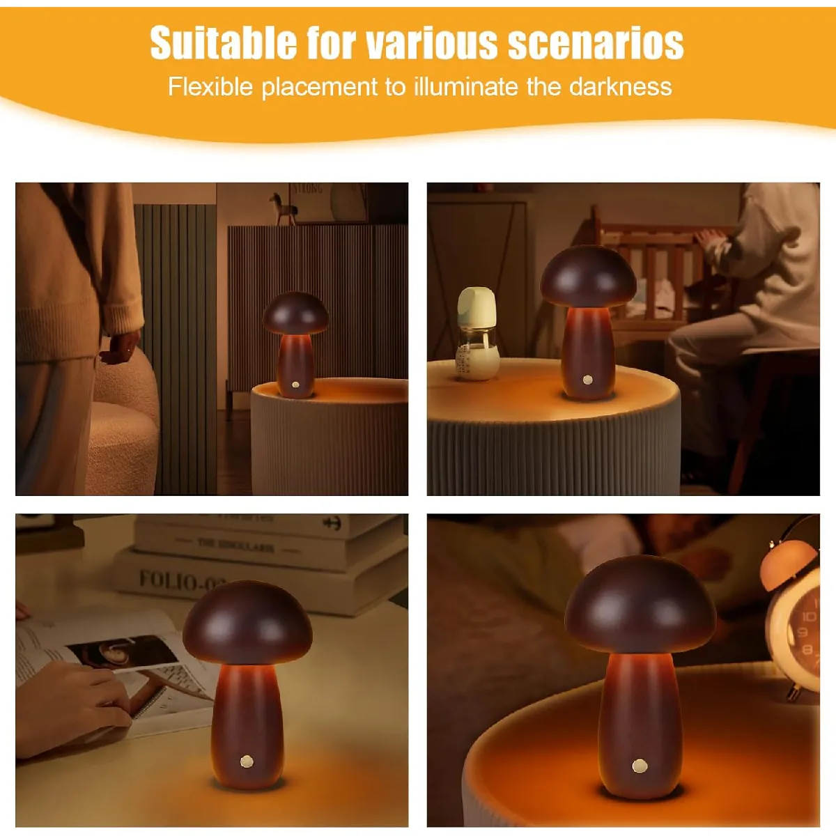Lampe de Chevet en Bois - Noyer
