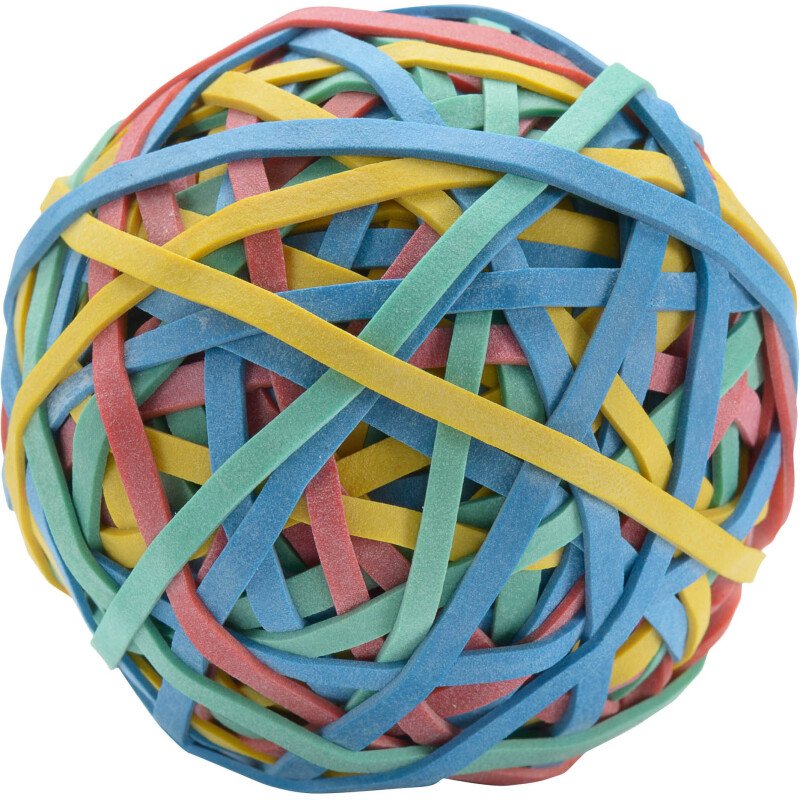 Elastiques couleur 38 x 3 mm - En boule de 70g
