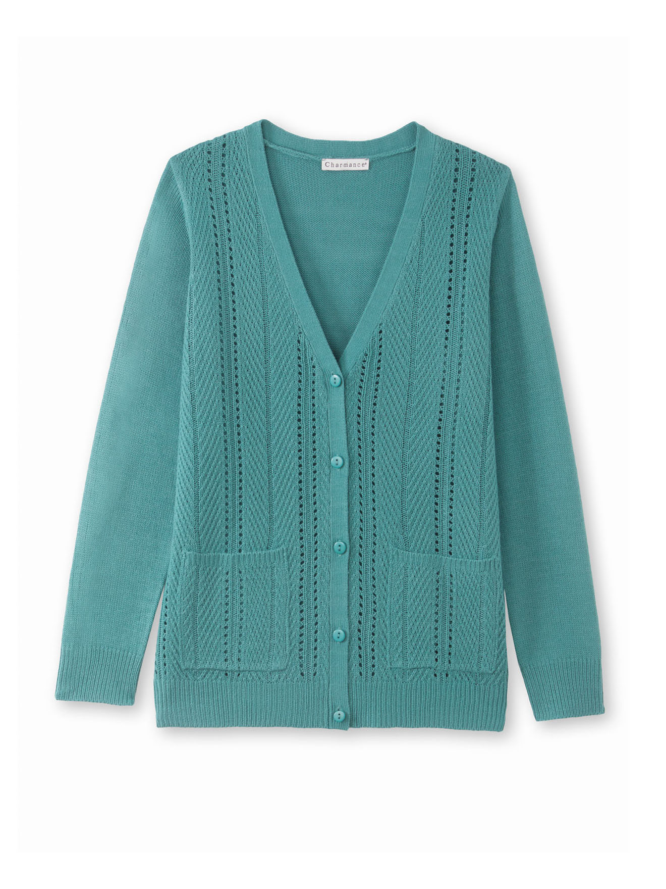 Gilet manches longues point ajouré