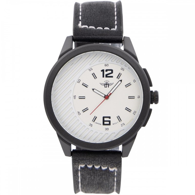 Montre Homme M. JOHN bracelet Cuir Noir