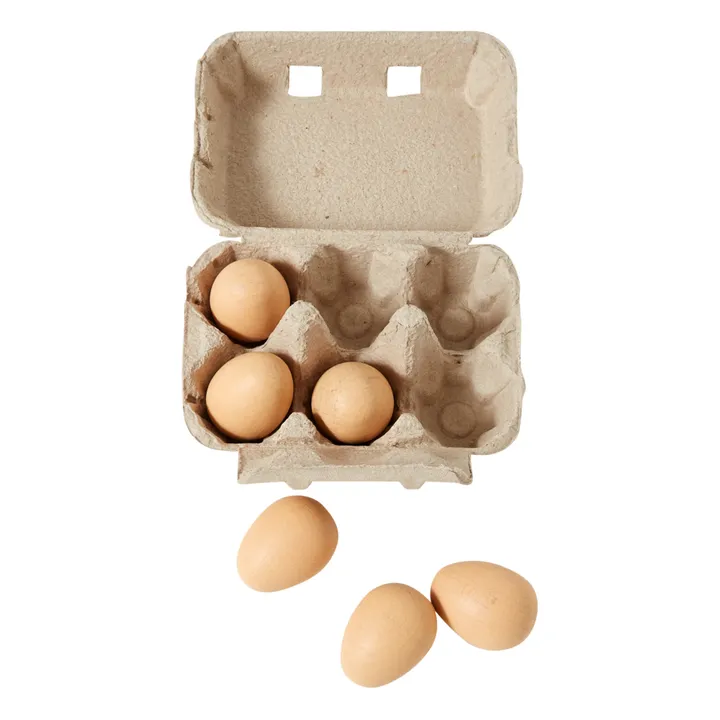 Erzi Boîte de 6 oeufs bruns