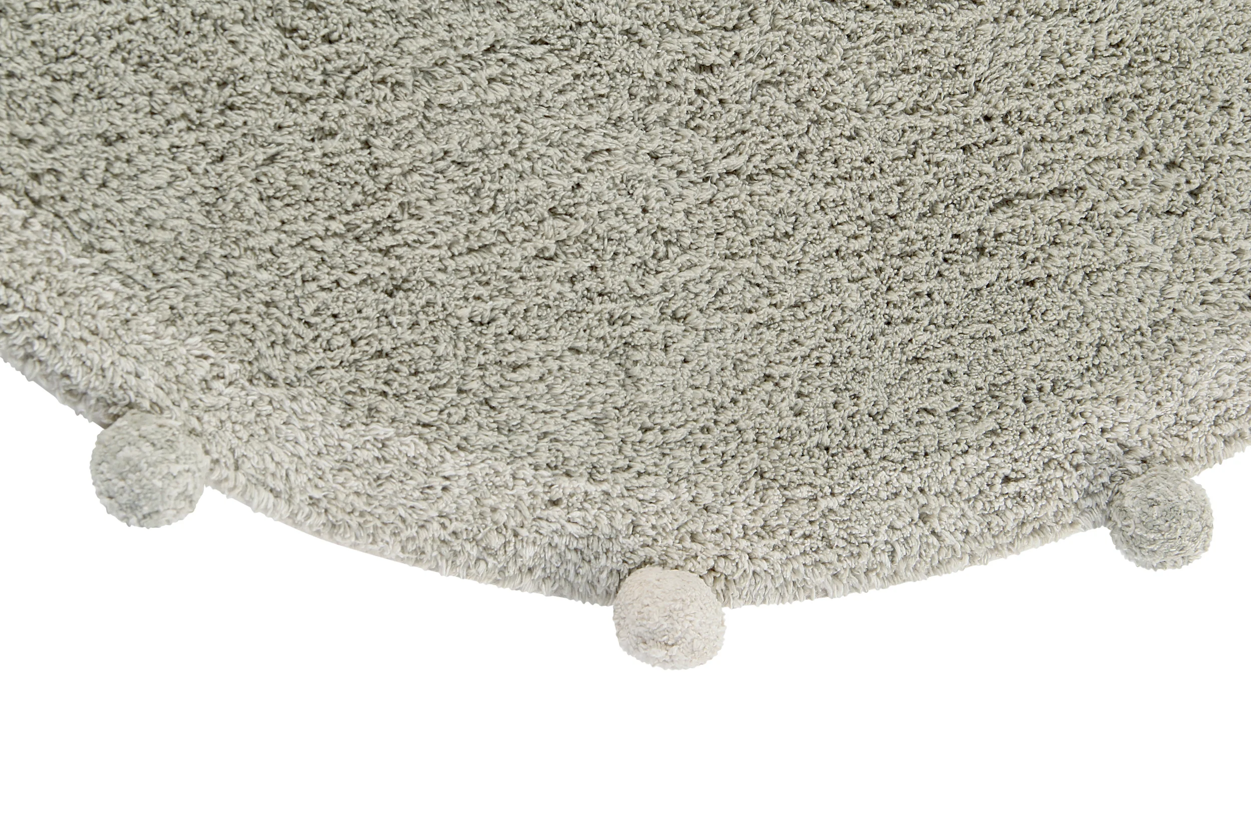 PÉTILLANT - Tapis rond lavable en coton | Vert
