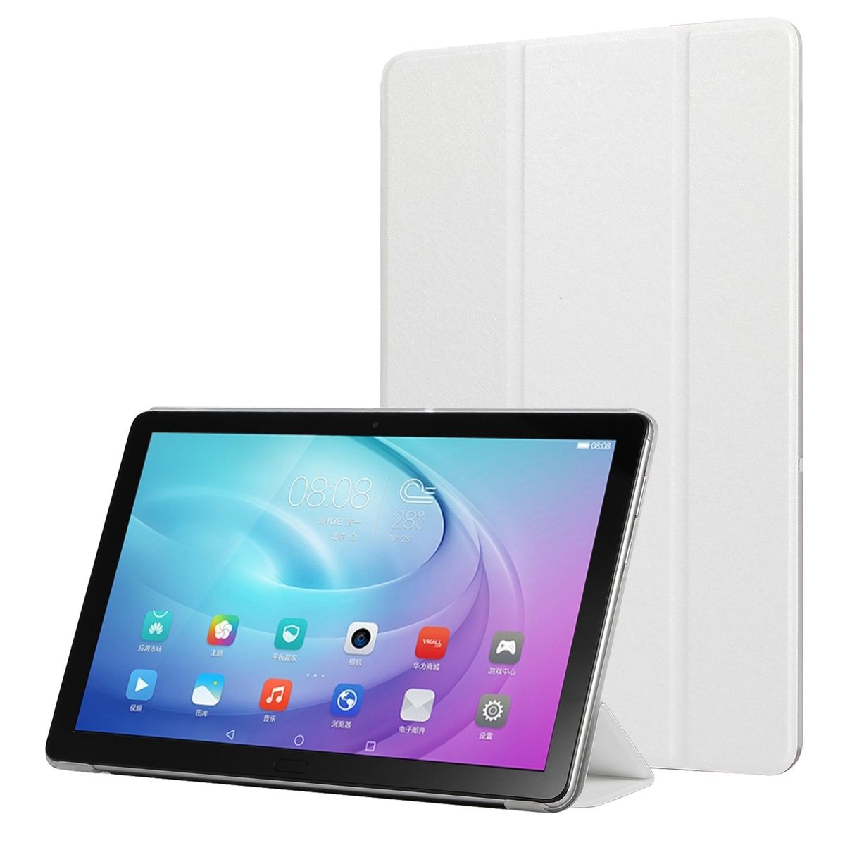 Schutz Tablet Hülle für Samsung Galaxy Tab A7 Case Cover Tasche Etuis Weiß Neu