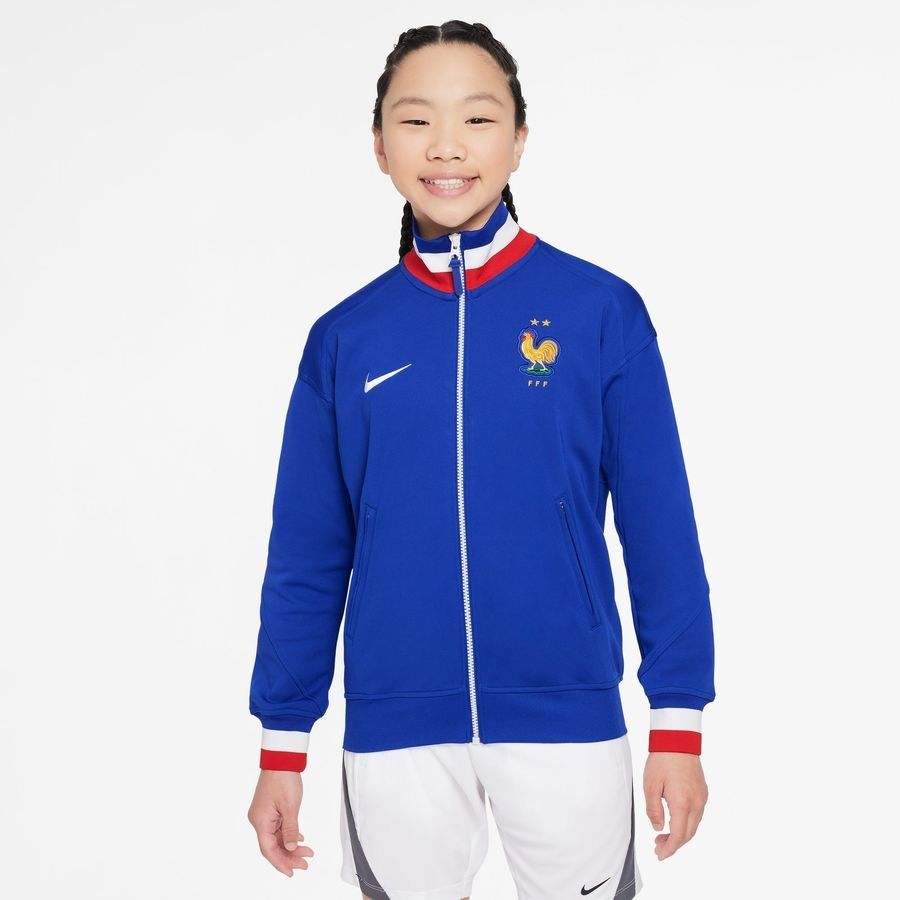 France Veste d'Entraînement Dri-FIT Strike Anthem - Bleu/Blanc Enfant