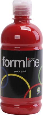 Tempera Maling - Børn Og Voksne - Mat - Rød - 500 ML
