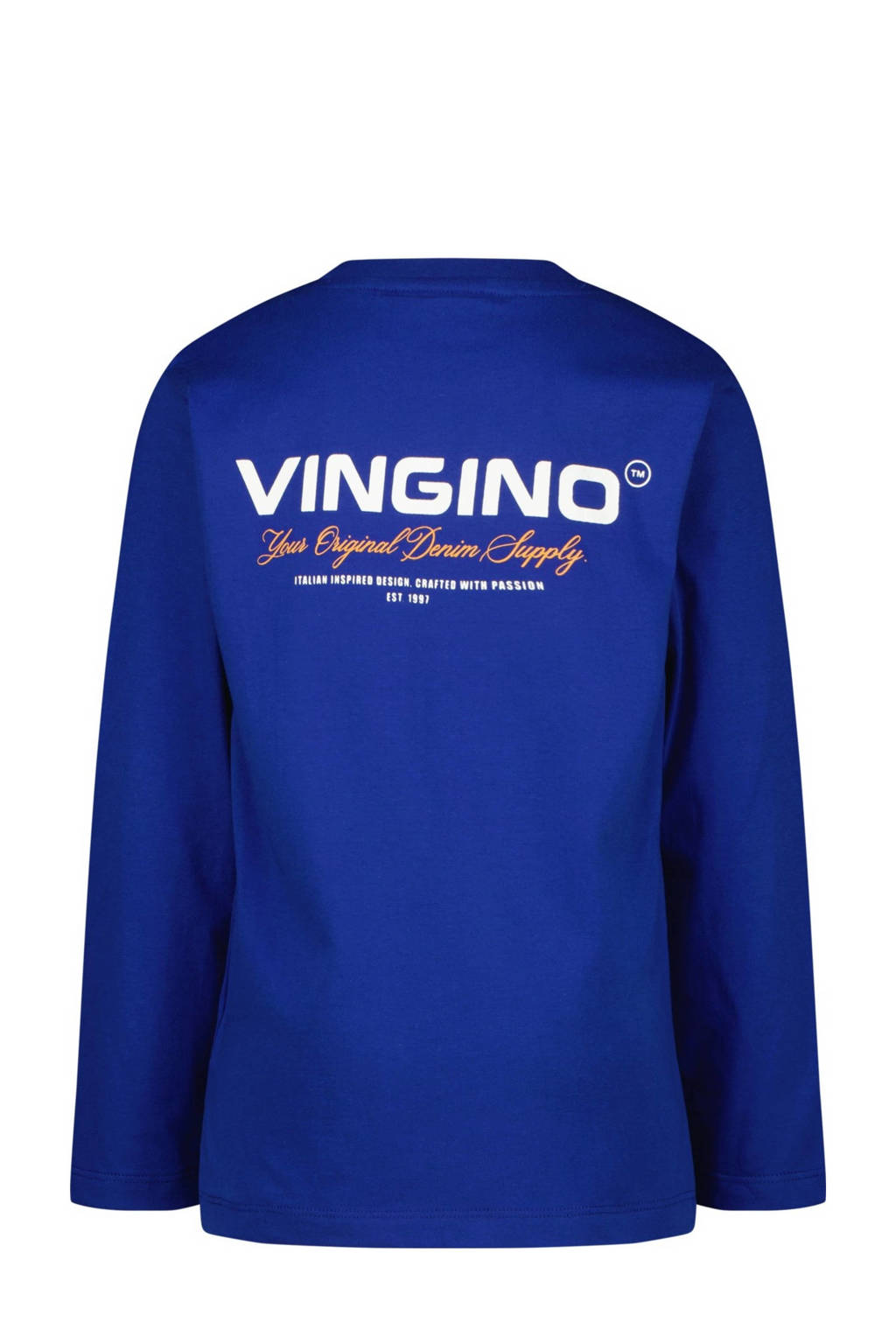 Vingino longsleeve Jal met backprint hardblauw