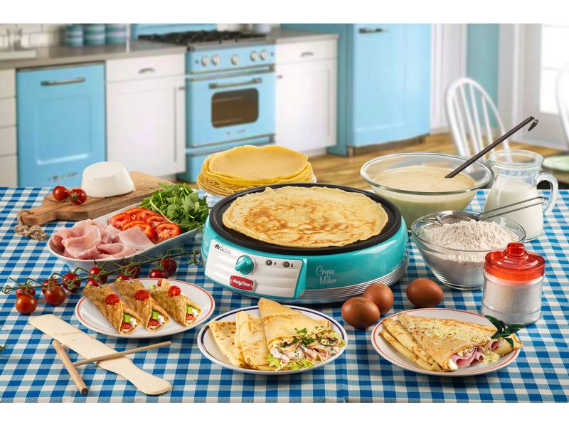Ariete Crêpe Maker Party Time ARI-202-BL 1000 W, Blau Küchengerät zur Herstellung von Crêpes